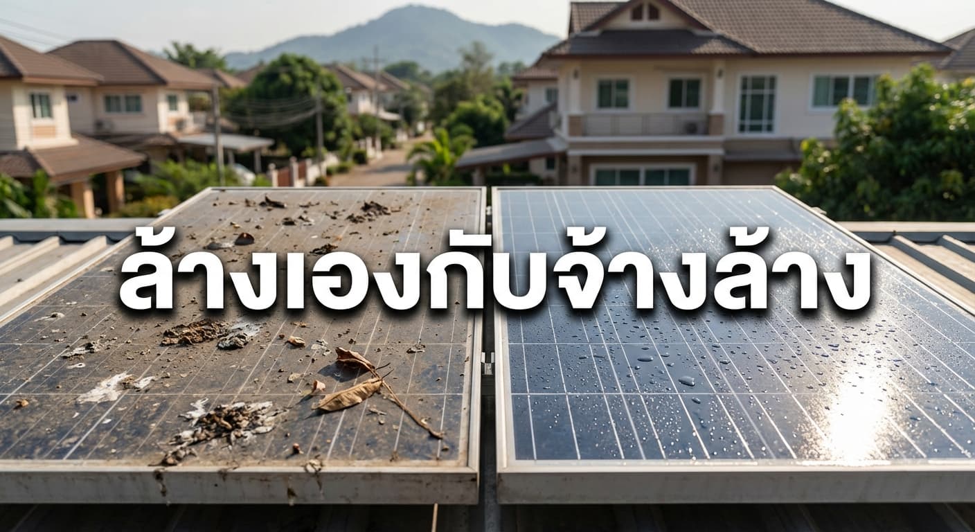 ล้างเองหรือจ้าง? เลือกแบบไหนดีสำหรับโซล่าเซลล์ในกำแพงเพชร